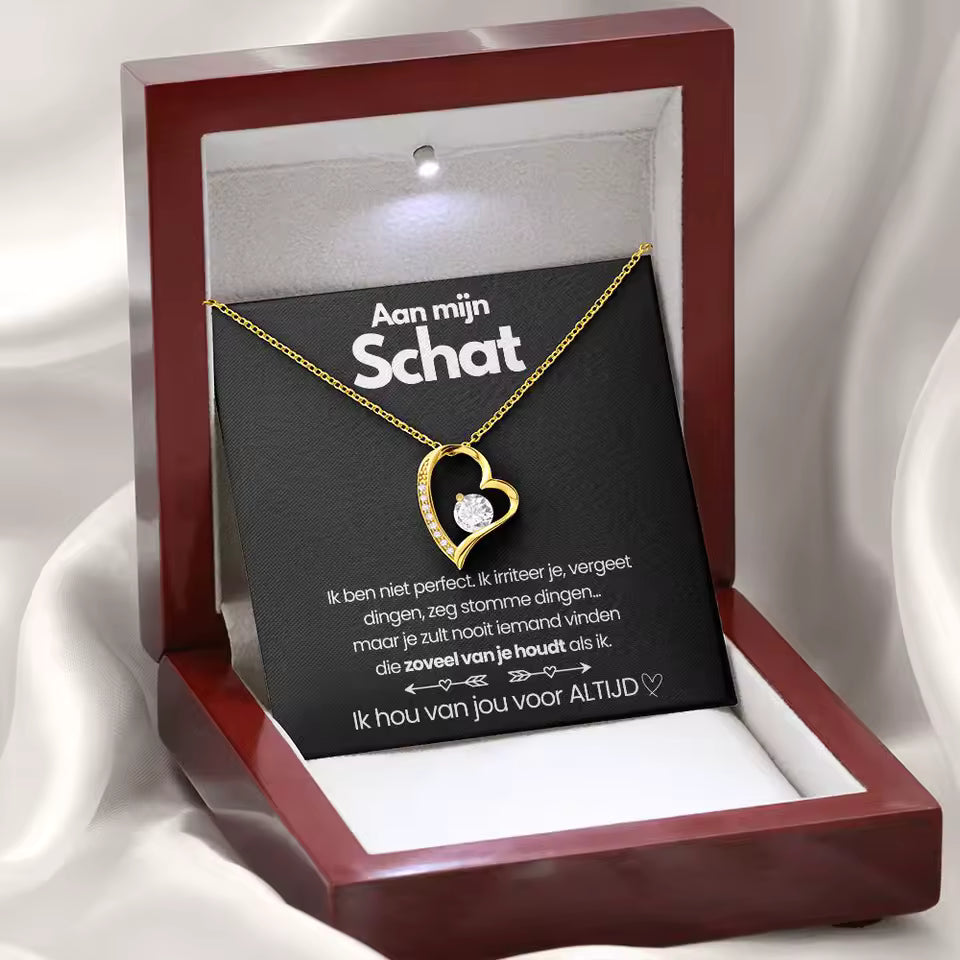 Eternal Promise Love Necklace with LED Wood Box