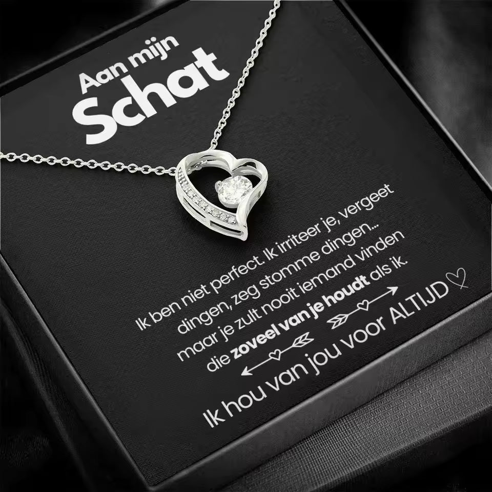 Eternal Promise Love Necklace with LED Wood Box
