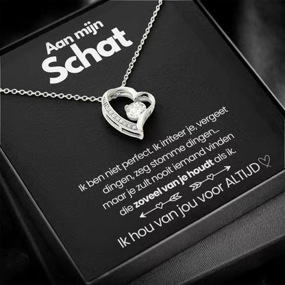 Eternal Promise Love Necklace with LED Wood Box