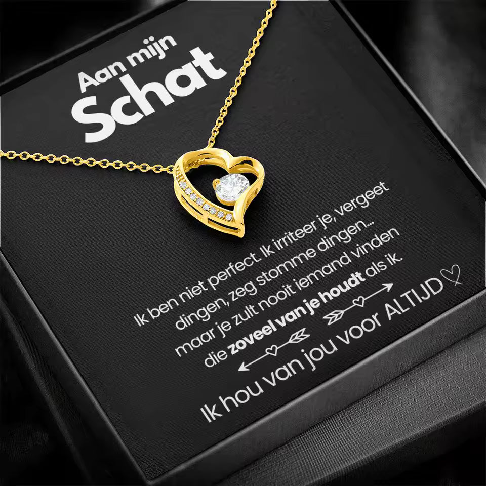 Eternal Promise Love Necklace with LED Wood Box