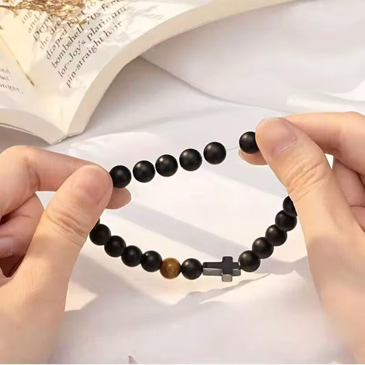 FaithStone Cross Beaded Bracelet