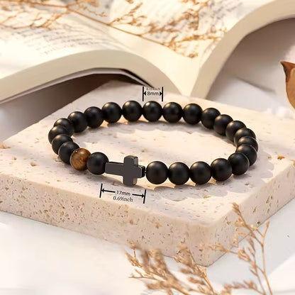 FaithStone Cross Beaded Bracelet